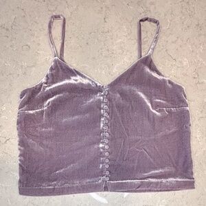 NWOT Madewell Velvet Button Down Cami in Lilac Thistle | Size 10